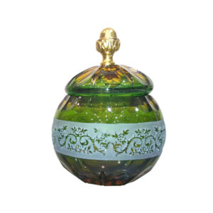 شکلات خوری کوچک درب دار زرد/سبز