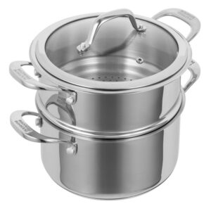 ست قابلمه استیل دو طبقه بخارپز 20 سانت